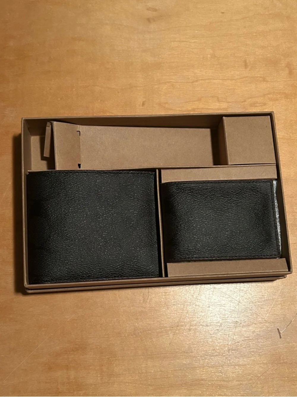 Coach Black Leather Bifold Wallet, and Credit Card Wallet - Men's Accessory